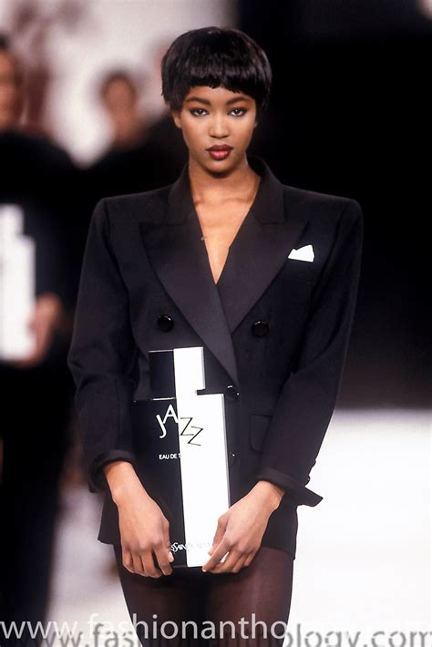 naomi cambell fall winter yves saint laurent 1988